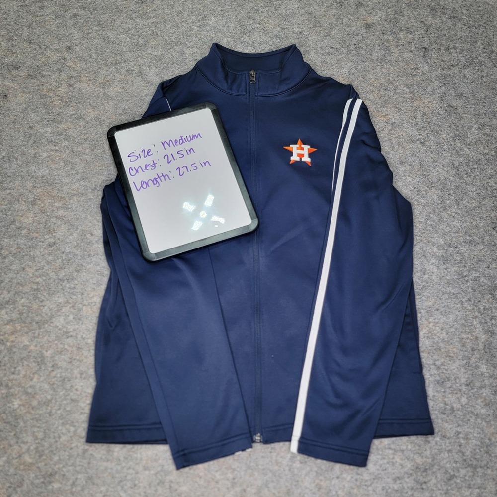 Mens Medium Houston Astros MLB Track Jacket Full Zip Baseball
